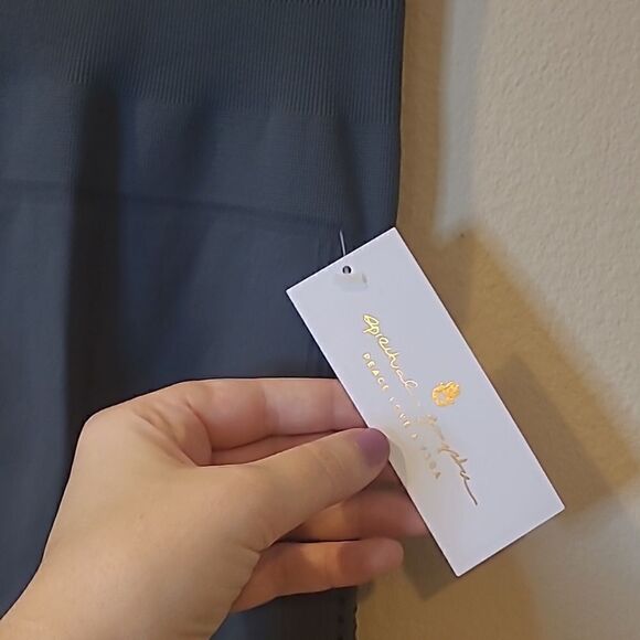 🎁Spiritual Gangster NUX legging blue Contrast ribbing sz M - Picture 3 of 7